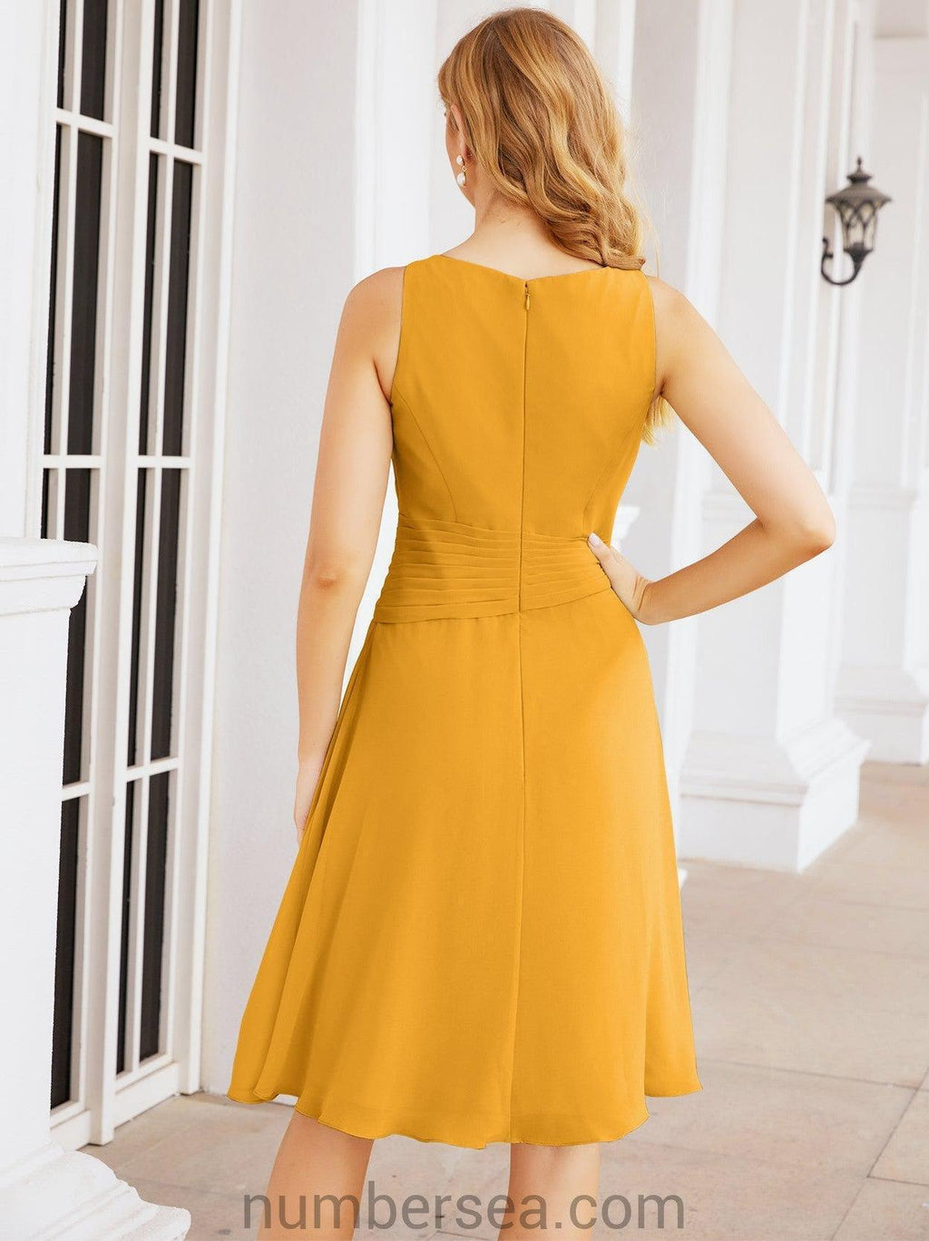 Vestidos de madre de la novia Sunnderly, vestido de fiesta, vestido plisado informal SY28065 