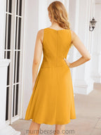 Vestidos de madre de la novia Sunnderly, vestido de fiesta, vestido plisado informal SY28065 