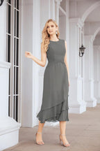 Vestido formal de fiesta Sunnderly de dos piezas, corte A, para madre de la novia, SY28072 