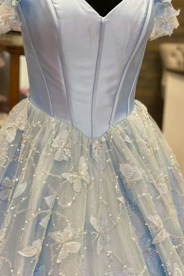 Anaya | Vestido de fiesta de satén con encaje y hombros descubiertos