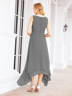 Vestido formal de fiesta Sunnderly de dos piezas, corte A, para madre de la novia, SY28073 