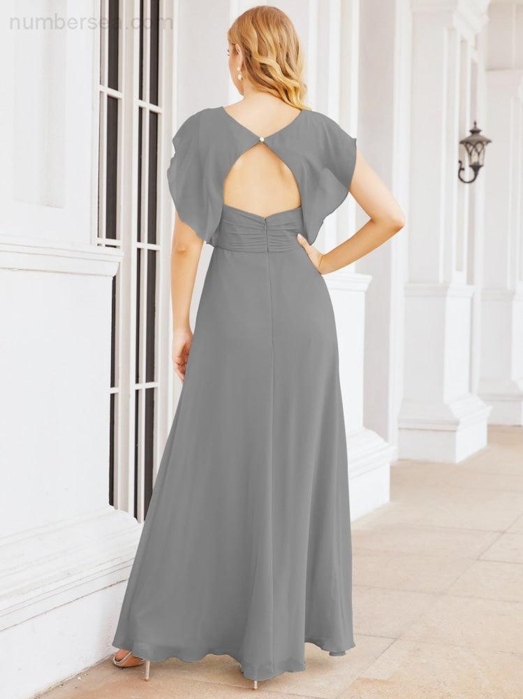Vestidos de dama de honor Sunnderly con capa, vestido formal de fiesta con espalda descubierta para madre de la novia SY28058 