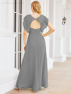 Vestidos de dama de honor Sunnderly con capa, vestido formal de fiesta con espalda descubierta para madre de la novia SY28058 