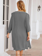 Vestidos de madre de la novia Sunnderly, vestido de fiesta, vestido plisado informal SY28065 