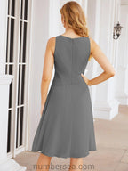 Vestidos de madre de la novia Sunnderly, vestido de fiesta, vestido plisado informal SY28065 