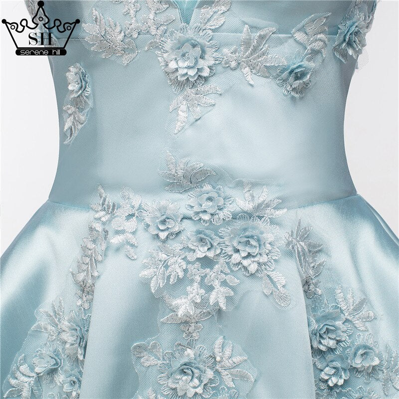 Zum Verkauf Keine Rückgabe Keine Rückerstattung Neueste Kurze Abendkleider Trägerlos Sexy Applique Satin Formale Abendgesellschaft HA2076 