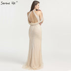 On Sale no return no refund2025 Fashion  New Mermaid Evening Dresses Luxury Beading Sequined Sleeveless Formal Evening Gowns Real Photo LA6557