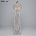En oferta, sin devolución ni reembolso. Oferta 2025. Borlas con cuentas. Últimos diseños de vestidos de noche. Sin mangas. Moda sexy. Vestido de noche de sirena con lentejuelas. Foto real LA6378. 