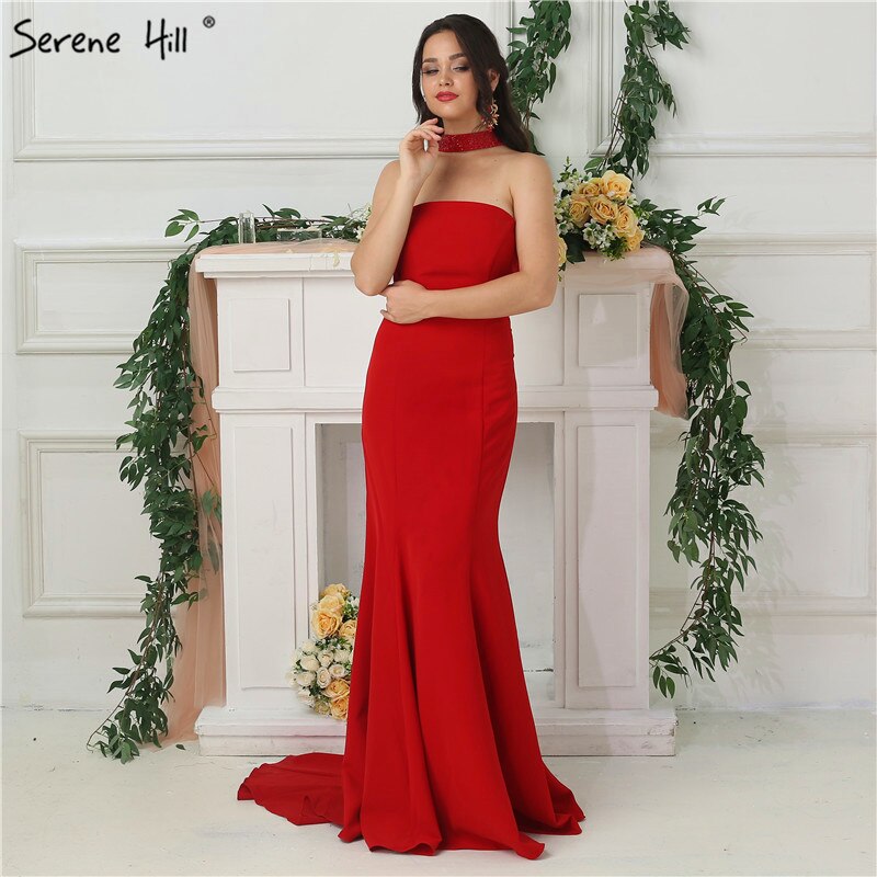 Im Angebot, keine Rückgabe, keine Rückerstattung. Verkauf 2025. Schwarze sexy Ballkleider, Neckholder, einfaches Jersey, formelle Abendkleider, lang, LA6688 