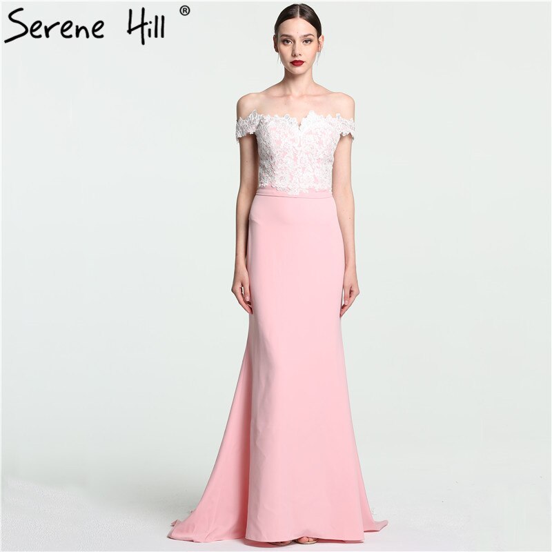 On Sale no return no refund Sale 2025 Off Shoulder Fashion Mermaid Evening Gowns Sleeveless Sexy Elegant Chiffon Evening Dress LA6115