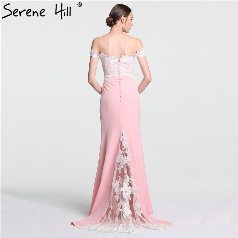 On Sale no return no refund Sale 2025 Off Shoulder Fashion Mermaid Evening Gowns Sleeveless Sexy Elegant Chiffon Evening Dress LA6115