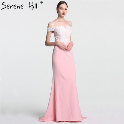 En oferta, sin devolución ni reembolso. Oferta 2025. Vestido de noche de sirena con hombros descubiertos, sin mangas, sexy y elegante de gasa LA6115. 