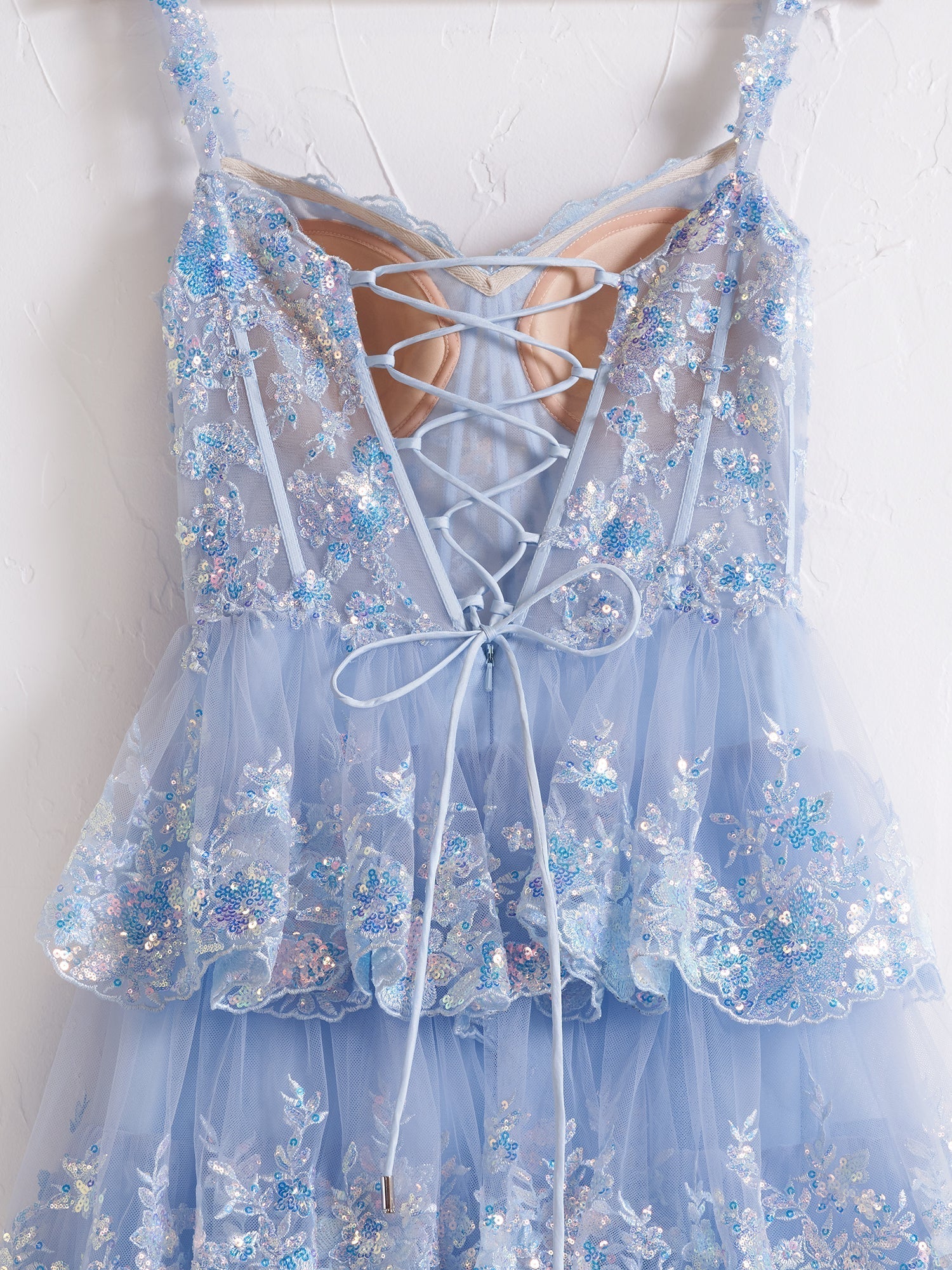 Prinzessin A-Linie Off-Shoulder Korsett Ballkleid mit Spitzenrüschen