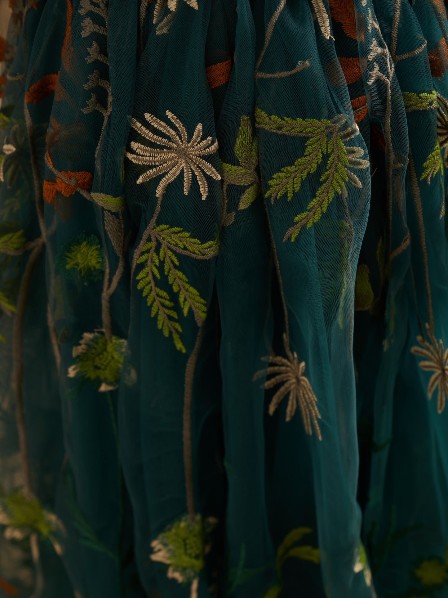 Tulle A-Line Full-Length Garden Boho Flower Girl Dress