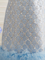 Sequins Satin Knee-length Birthday Dress