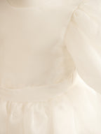 Ballkleid/Princess-Linie Organza Knielang Erstkommunion Blumenmädchenkleid 