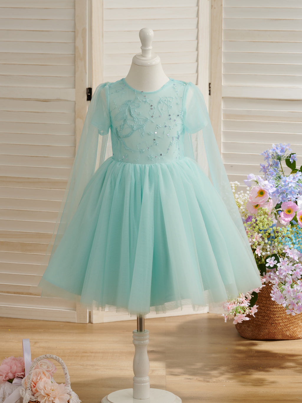 Ballkleid/Prinzessin Tüll Knielang 1. Geburtstag Party Baby Mädchen Kleid 