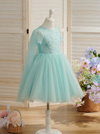 Ballkleid/Prinzessin Tüll Knielang 1. Geburtstag Party Baby Mädchen Kleid 