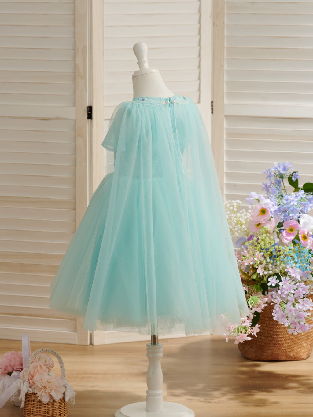 Ballkleid/Prinzessin Tüll Knielang 1. Geburtstag Party Baby Mädchen Kleid 