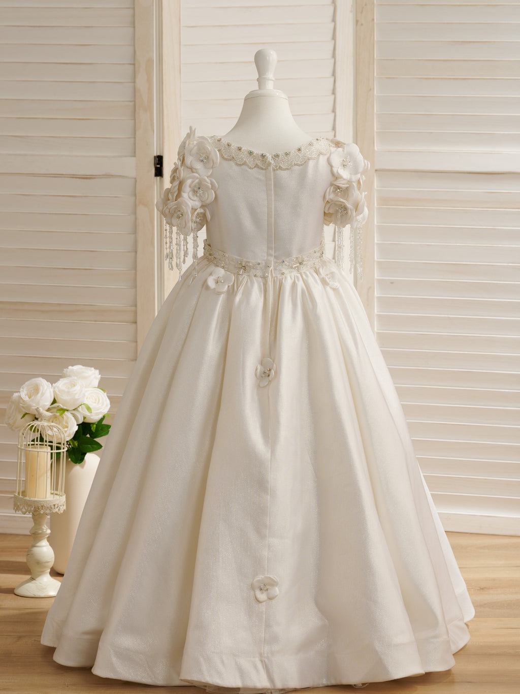 Ballkleid/Princess-Linie Bodenlang Erstkommunion Blumenmädchenkleid 
