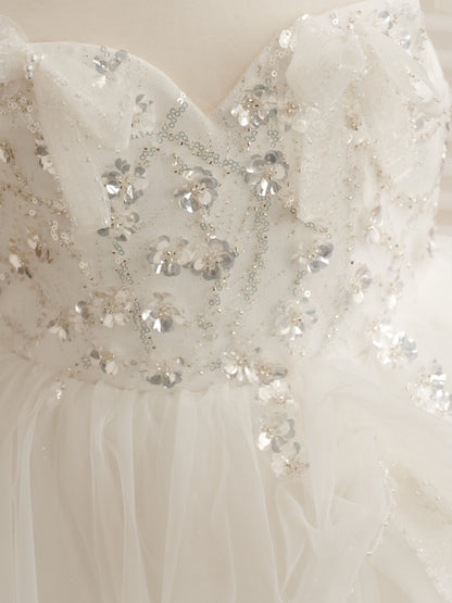 Duchesse-Linie/Princess-Linie Satin Tüll Bodenlang Blumenmädchenkleid