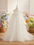 Vestidos de niña de las flores con vestido de princesa y flores en 3D
