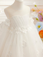 Vestidos de niña de las flores con vestido de princesa y flores en 3D