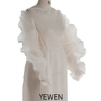 Vestido de maternidad plisado a medida para sesión de fotos de baby shower, vestido largo para sesión de fotos de embarazo, Sunnderly SY240006 