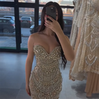 2025 Nude Strapless Evening Gown with Beaded Tassel and Detachable Fringe Short Cape for Formal Occasion LA72876
