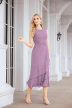 Vestido formal de fiesta Sunnderly de dos piezas, corte A, para madre de la novia, SY28072 