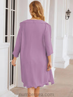 Vestidos de madre de la novia Sunnderly, vestido de fiesta, vestido plisado informal SY28065 