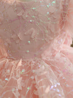 Knielanges Partykleid zum 1. Geburtstag mit Pailletten und Tüll 