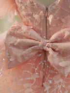 Knielanges Partykleid zum 1. Geburtstag mit Pailletten und Tüll 