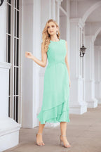 Vestido formal de fiesta Sunnderly de dos piezas, corte A, para madre de la novia, SY28072 