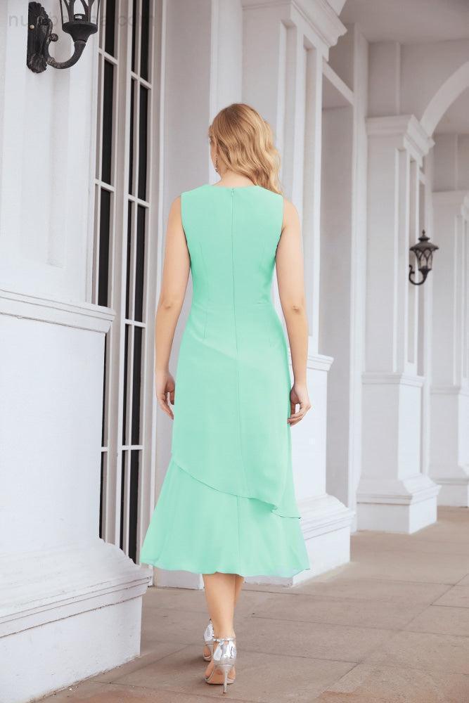 Vestido formal de fiesta Sunnderly de dos piezas, corte A, para madre de la novia, SY28072 