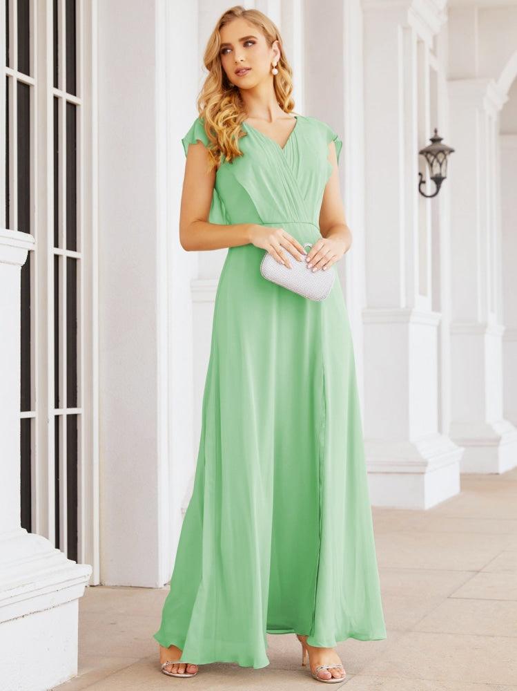 Vestidos de dama de honor Sunnderly con capa, vestido formal de fiesta con espalda descubierta para madre de la novia SY28058 