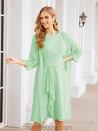 Vestidos de madre de la novia Sunnderly, vestido de fiesta, vestido plisado informal SY28065 