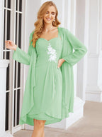 Vestidos de novia Sunnderly con apliques de encaje para la madre de la novia y el novio (SY28066) 