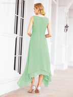 Vestido formal de fiesta Sunnderly de dos piezas, corte A, para madre de la novia, SY28073 