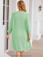 Vestidos de madre de la novia Sunnderly, vestido de fiesta, vestido plisado informal SY28065 