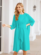 Vestidos de madre de la novia Sunnderly, vestido de fiesta, vestido plisado informal SY28065 