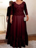 Vestidos de madre de la novia de tul corte A/princesa con apliques