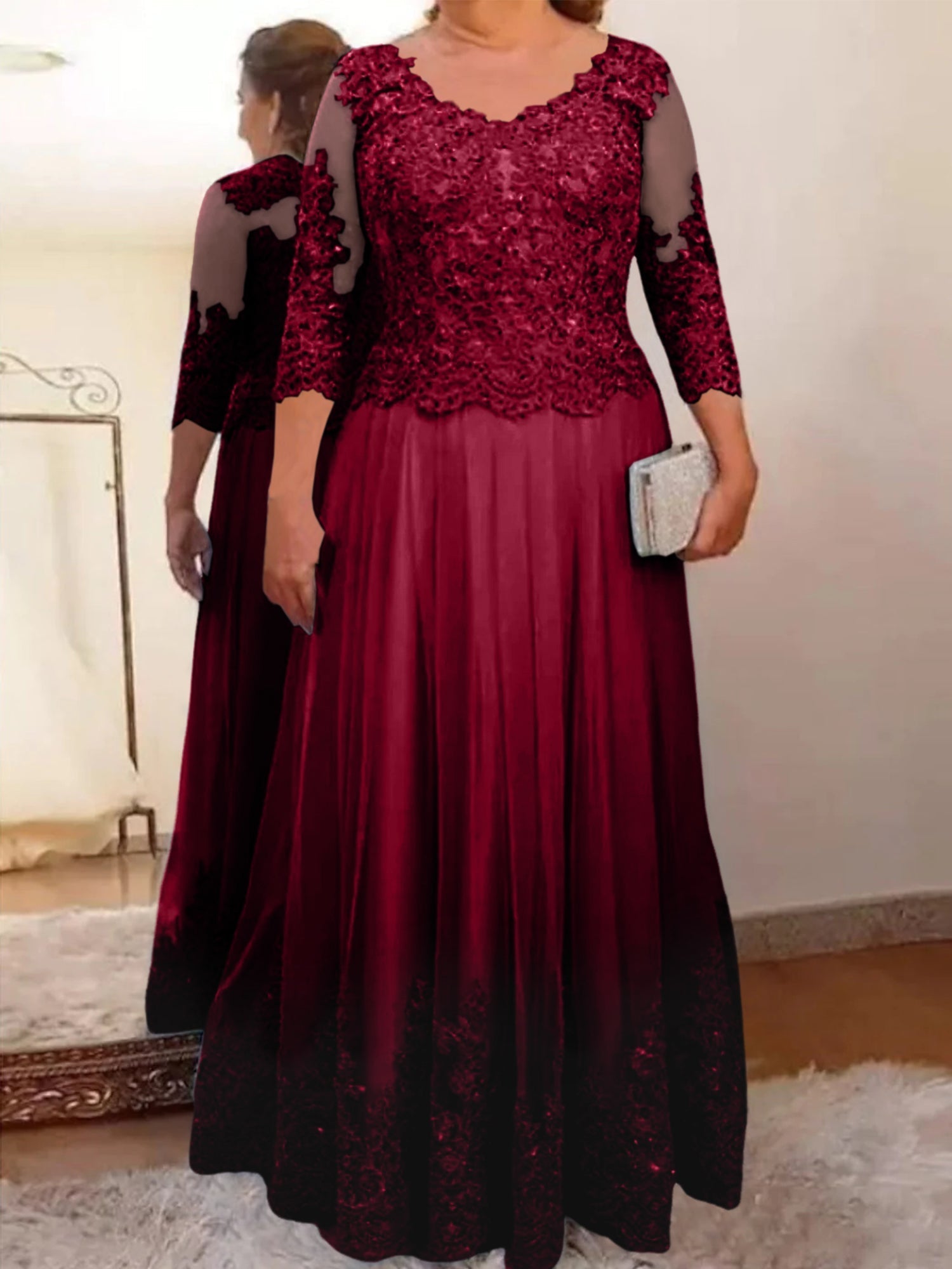 Vestidos de madre de la novia de tul corte A/princesa con apliques