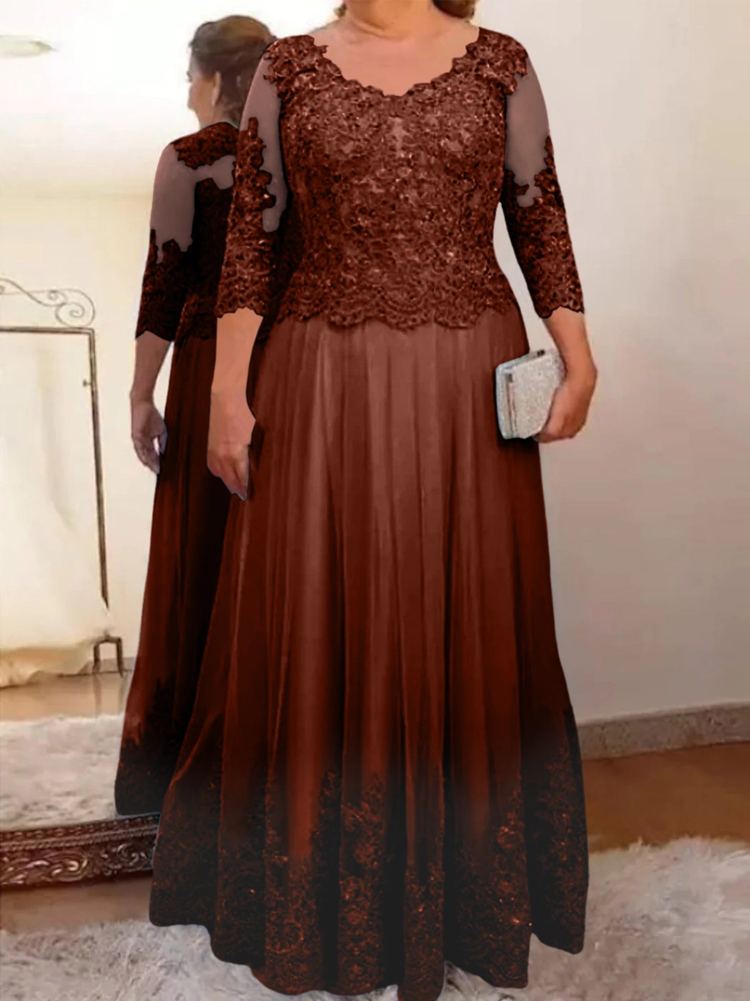 Vestidos de madre de la novia de tul corte A/princesa con apliques