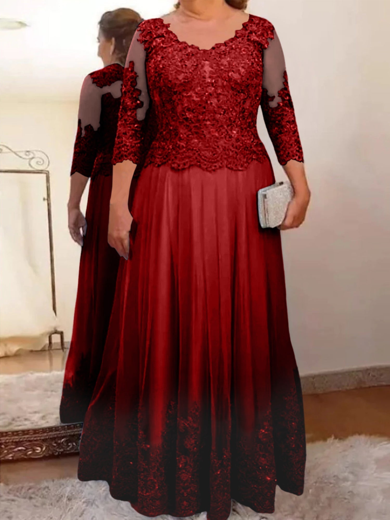 Vestidos de madre de la novia de tul corte A/princesa con apliques