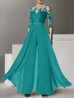 Vestidos de madre de la novia de corte A/princesa con apliques