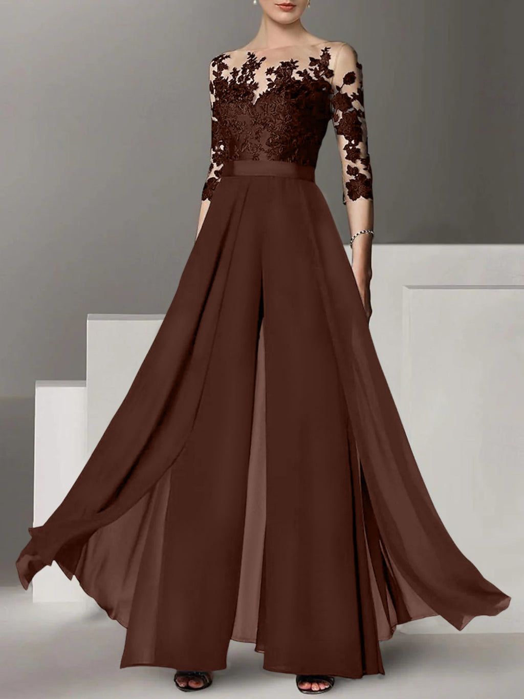 Vestidos de madre de la novia de corte A/princesa con apliques