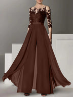 Vestidos de madre de la novia de corte A/princesa con apliques