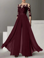 Vestidos de madre de la novia de corte A/princesa con apliques