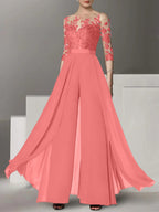 Vestidos de madre de la novia de corte A/princesa con apliques